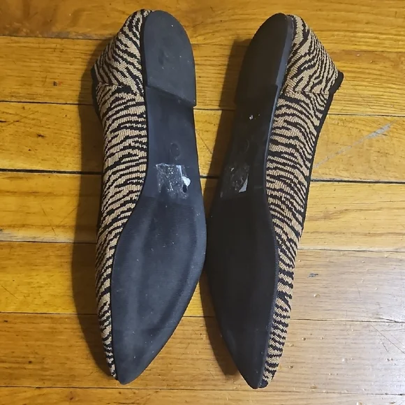 MIA Black and Brown Flats with Animal Print - Picture 3 of 4